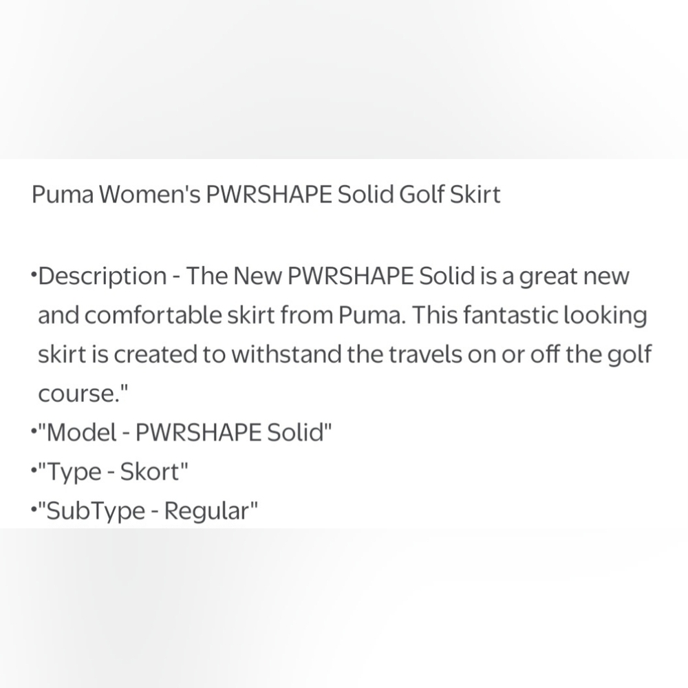 Puma PWR Shape Golf Skort - Picture 7 of 8